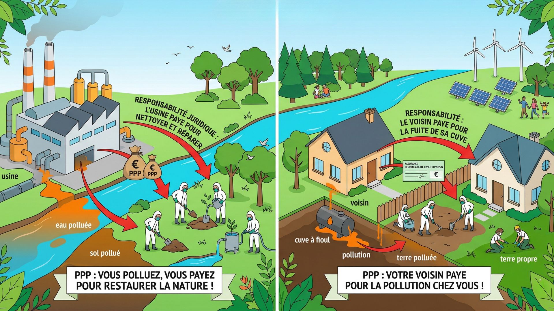 schéma du principe pollueur payeur